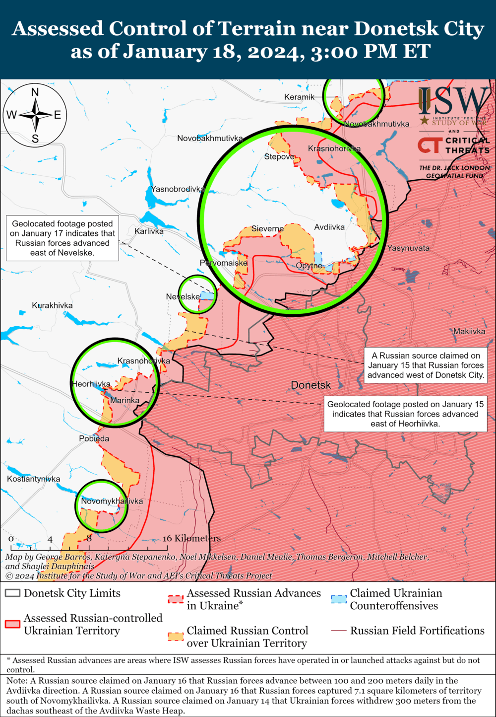 Авдіївка на карті України / карта understandingwar.org