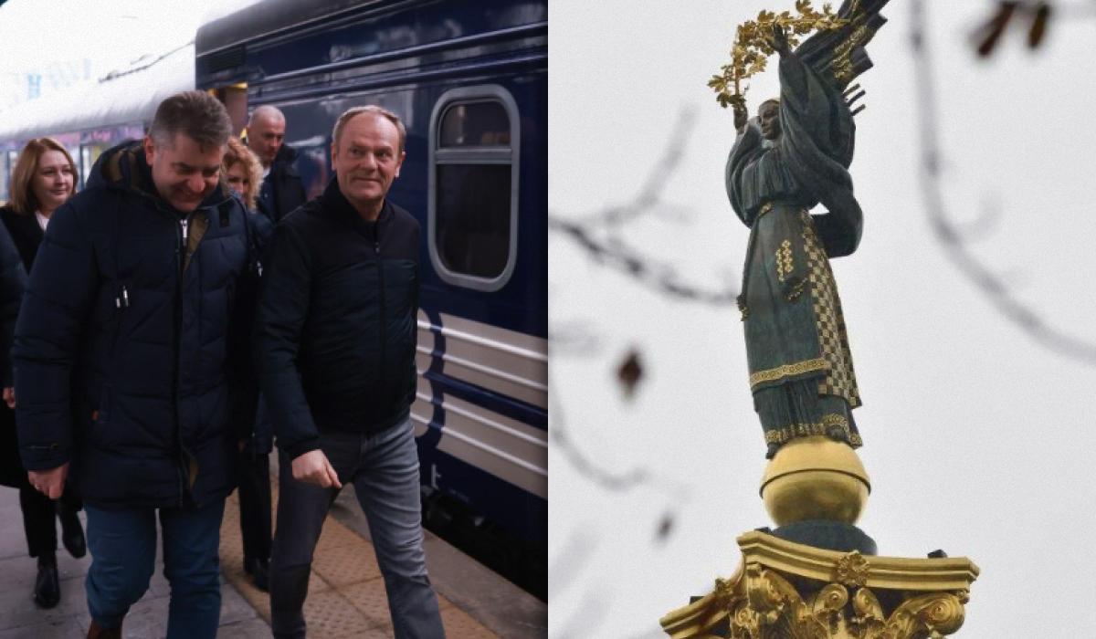 Премьер Польши Туск внезапно приехал в Украину / коллаж УНИАН, фото twitter.com/PremierRP, фото УНИАН Максим Полищук Премьер Польши Туск внезапно приехал в Украину / коллаж УНИАН, фото twitter.com/PremierRP, фото УНИАН Максим Полищук