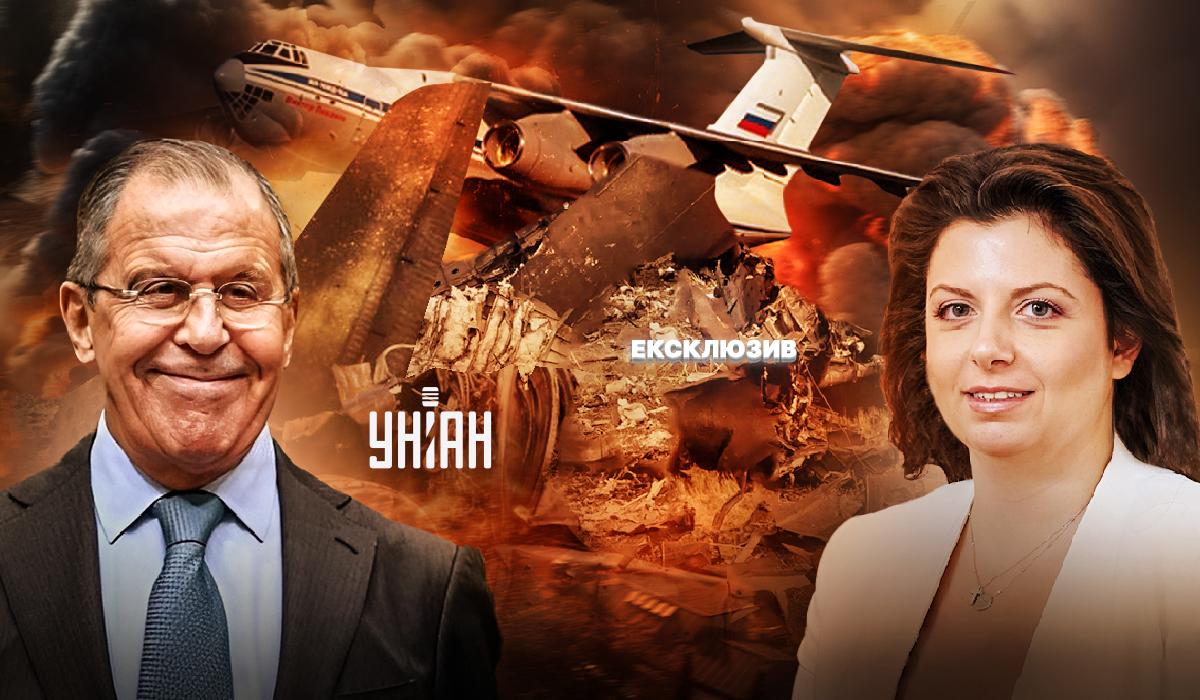 Менше, ніж за годину після падіння літака російські пропагандисти "викотили" свою історію / колаж УНІАН