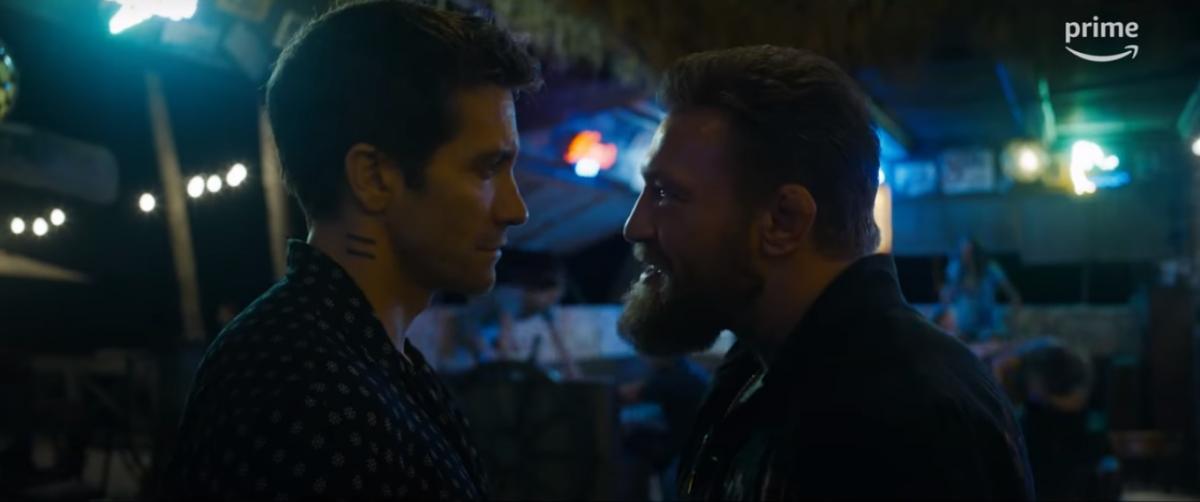 Джейк Джилленхол і Конор Макгрегор у фільмі "Придорожній заклад" / скріншот з YouTube Джейк Джилленхол і Конор Макгрегор у фільмі "Придорожній заклад" / скріншот з YouTube