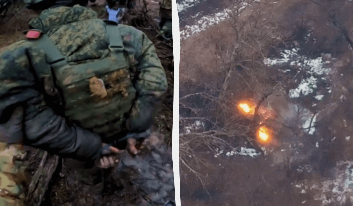 Спецпризначенці взяли трофеями кількох окупантів / колаж УНІАН, кадри з відео Спецпризначенці взяли трофеями кількох окупантів / колаж УНІАН, кадри з відео