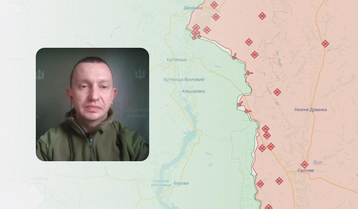 Володимир Фітьо розповів про ситуацію на Купʼянському напрямку / колаж УНІАН, фото DeepState, скріншот Володимир Фітьо розповів про ситуацію на Купʼянському напрямку / колаж УНІАН, фото DeepState, скріншот