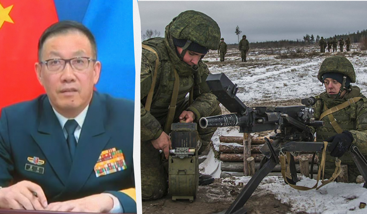 Міністр оборони Китаю підтримав дії РФ в Україні / колаж УНІАН, фото wikimedia.org, кадр з відео Міністр оборони Китаю підтримав дії РФ в Україні / колаж УНІАН, фото wikimedia.org, кадр з відео