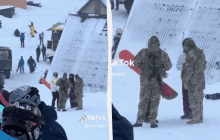 Представители ТЦК 1 января наведались на горнолжный курорт Драгобрат, - соцсети (видео)