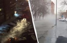 Комунальний колапс дійшов до Новосибірська: вулиці затопило при -14° (відео)