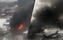 Под Москвой горят Мытищи: пожар охватил складской объект, - СМИ (видео)