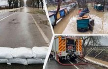 Паводок на Закарпатье привел к подтоплению дорог, домов и угодий (видео)
