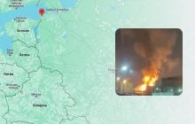 Под Питером раздались взрывы, в порту пылает нефтяной терминал (видео)