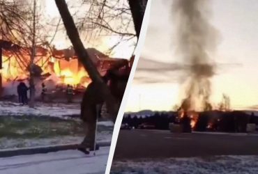 У Чечні згорів штаб 70-го гвардійського мотострілецького полку (відео)