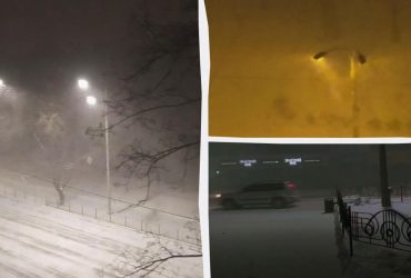 В Киеве наблюдали редкое погодное явление (видео)