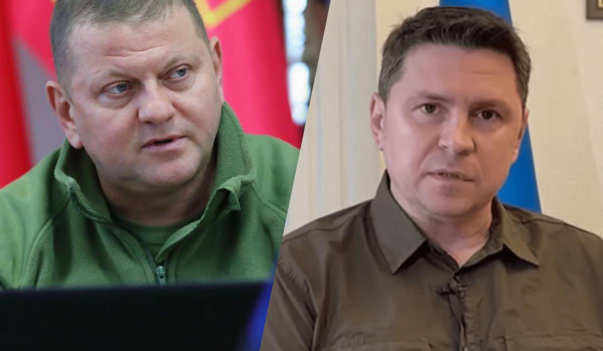 Подоляк прокоментував реакцію суспільства на можливе звільнення Залужного / колаж УНІАН, фото facebook.com/CinCAFU, скріншот Подоляк прокоментував реакцію суспільства на можливе звільнення Залужного / колаж УНІАН, фото facebook.com/CinCAFU, скріншот