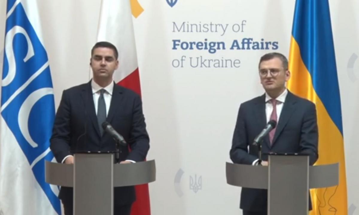 Кулеба зустрівся у Києві з головою ОБСЄ / скріншот Кулеба зустрівся у Києві з головою ОБСЄ / скріншот