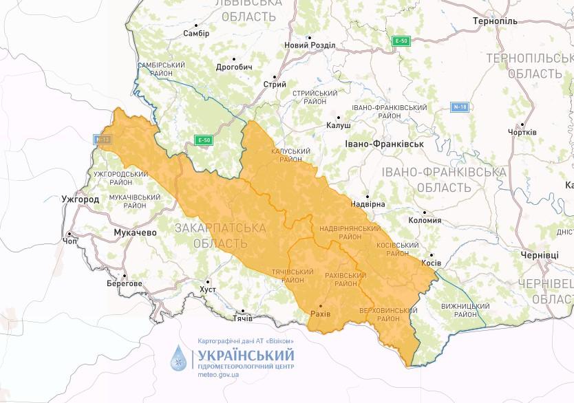 У Карпатах сьогодні та завтра можливі лавини / фото Укргідрометцентр У Карпатах сьогодні та завтра можливі лавини / фото Укргідрометцентр