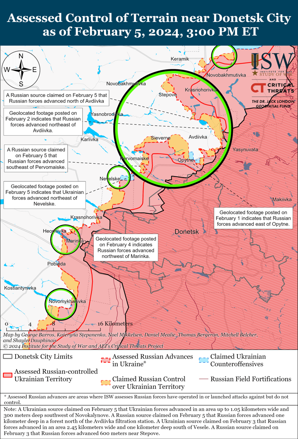 Авдіївка на карті бойових дій / карта understandingwar.org Авдіївка на карті бойових дій / карта understandingwar.org