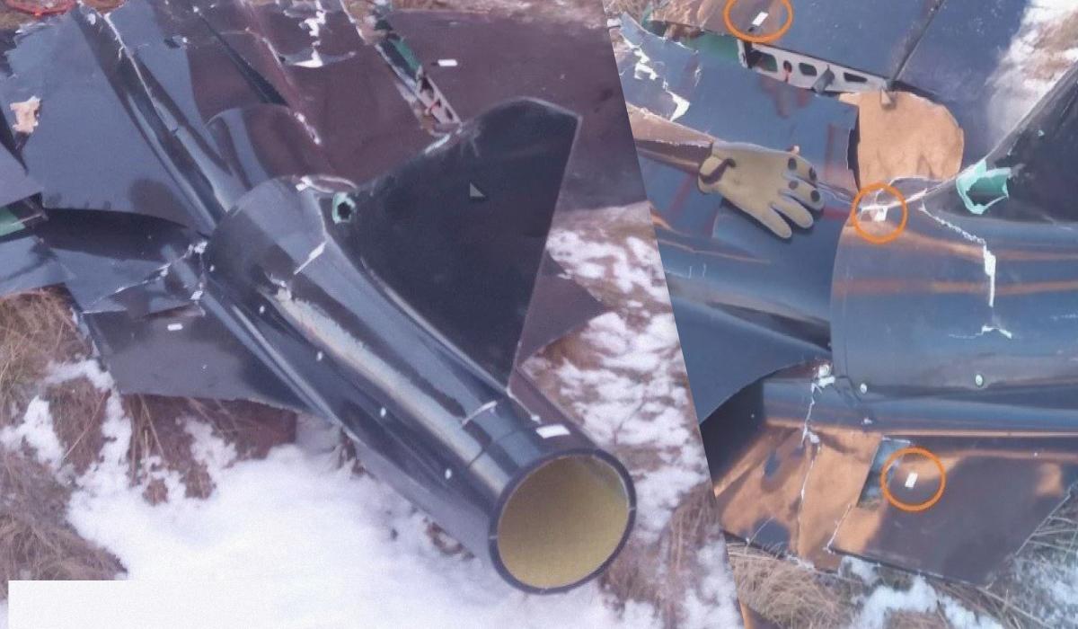 Відповідно до наведених фото, дрон виконаних за схемою "літаюче крило" / колаж УНІАН, фото з російських пабліків