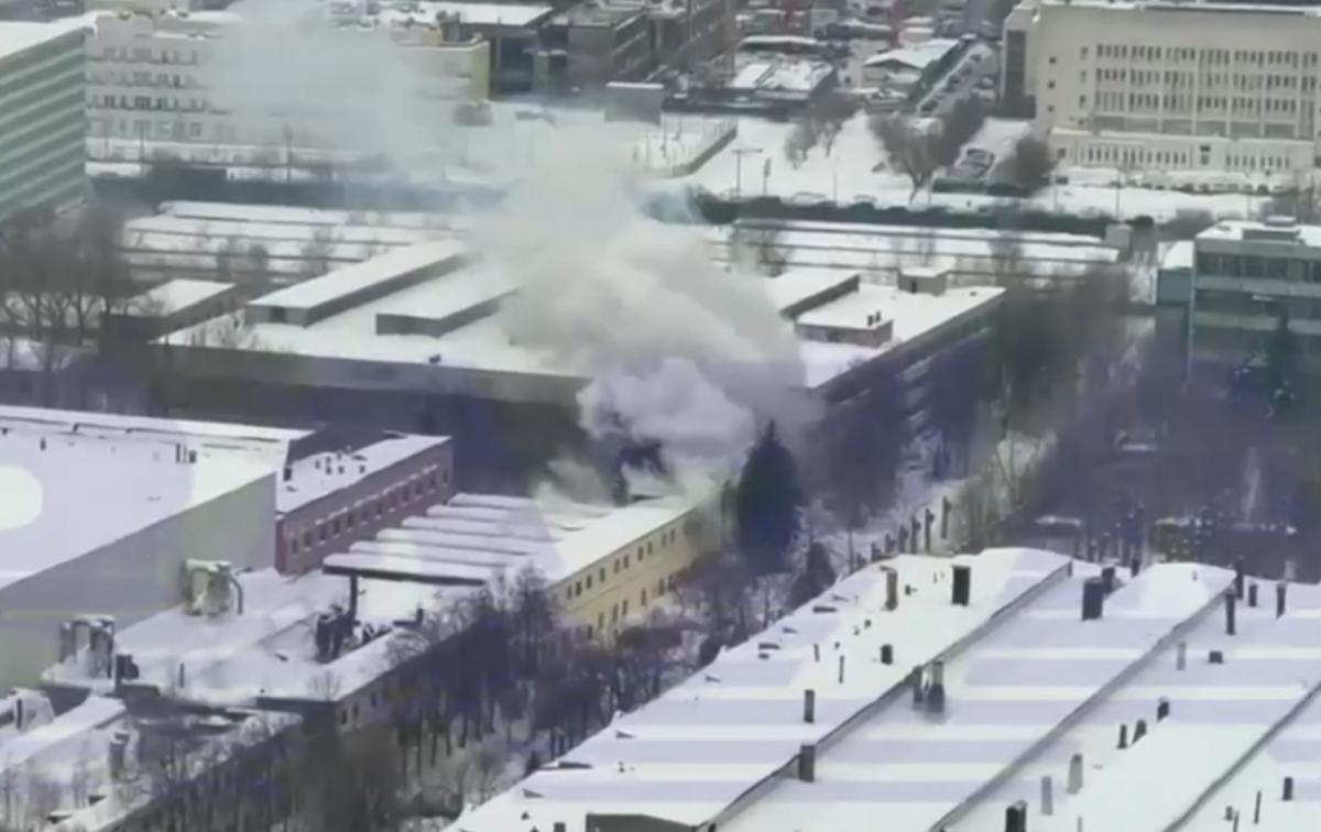 У Москві загорівся завод "МіГ" / скріншот У Москві загорівся завод "МіГ" / скріншот