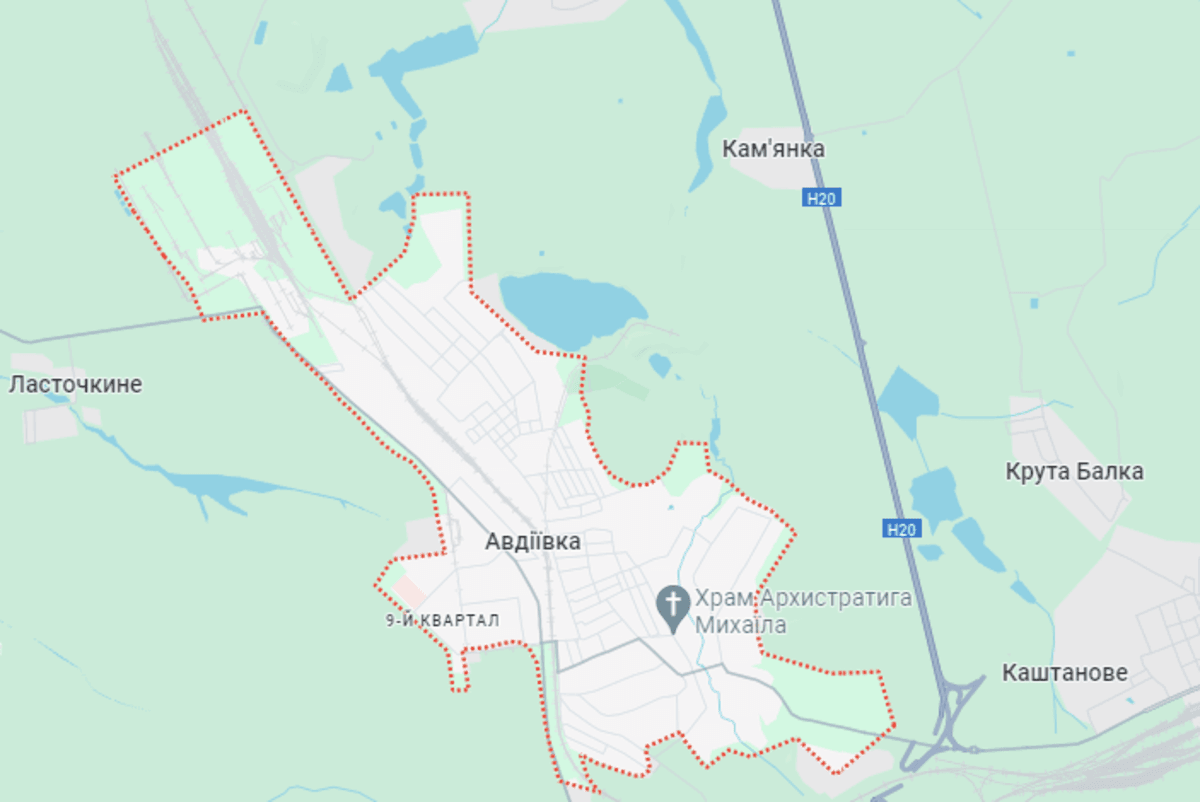 Ось де знаходиться авдіївка - карта / скріншот Ось де знаходиться авдіївка - карта / скріншот