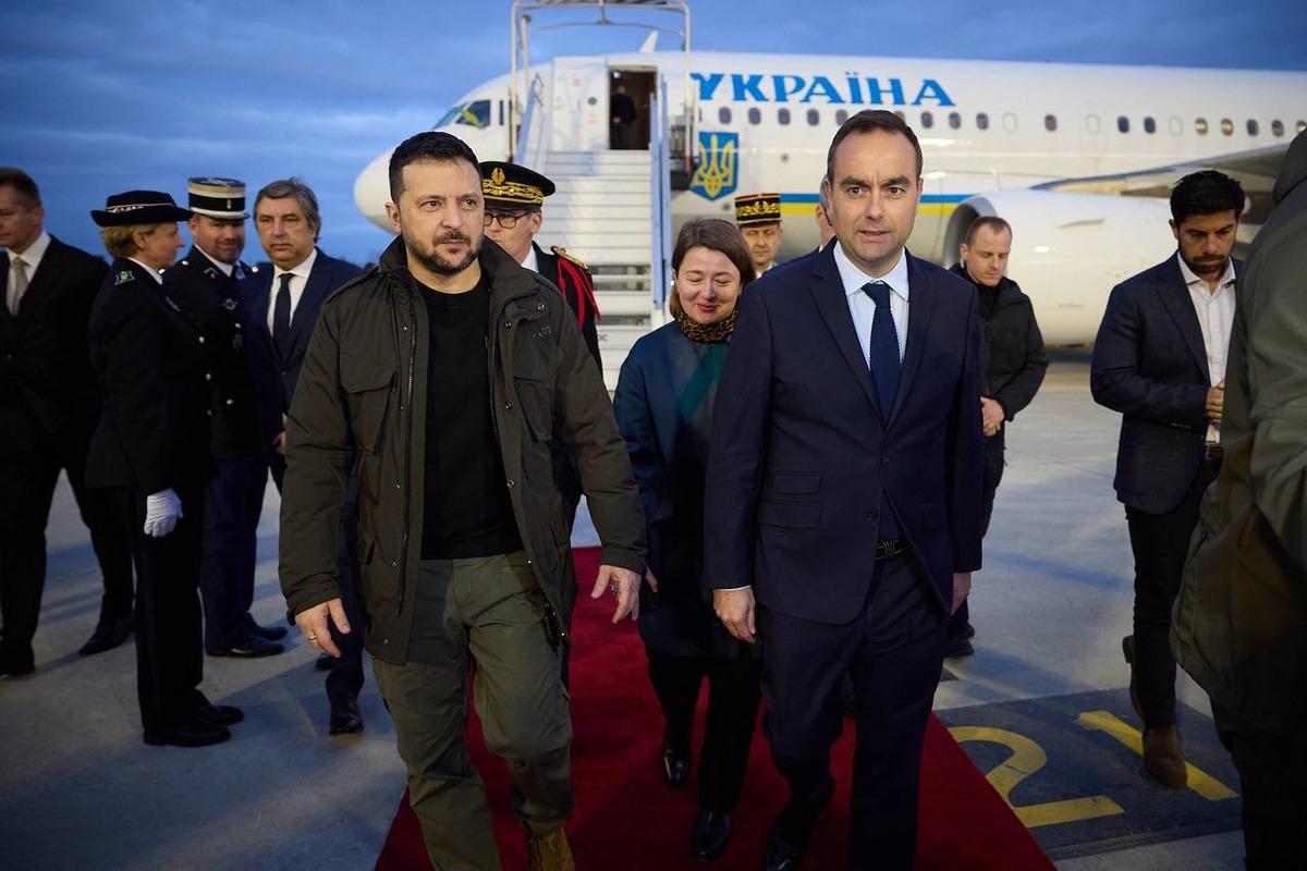 Zelensky arrived in France for the third security agreement for Ukraine / photo t.me/V_Zelenskiy_official