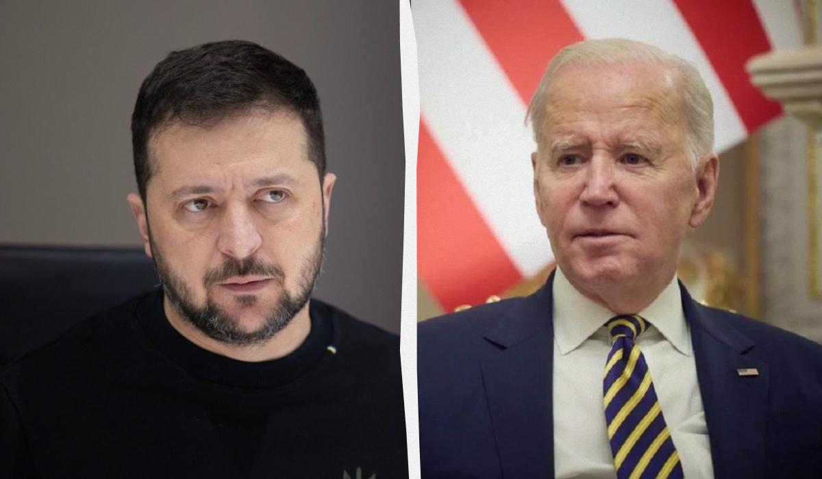 Zelensky had a telephone conversation with Biden /  collage, photo president.gov.ua