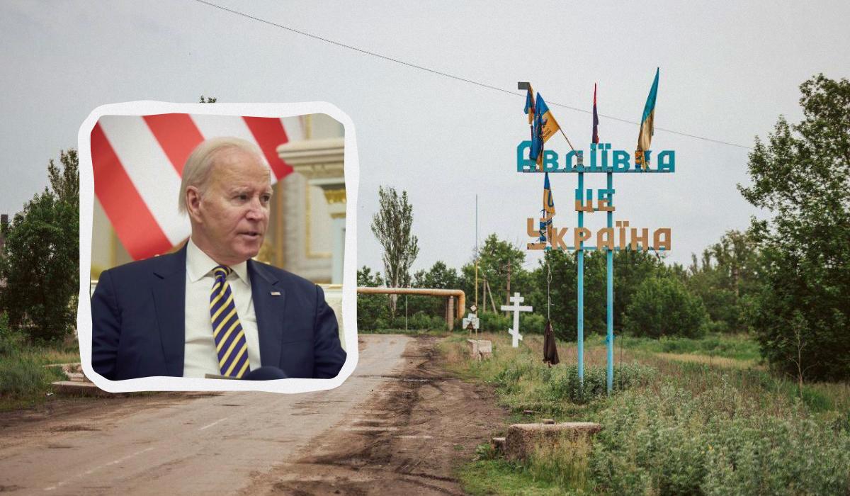 Biden responded to the withdrawal of Ukrainian troops from Avdiivka /  collage, photo from Anna Malyar’s telegram channel, president.gov.ua