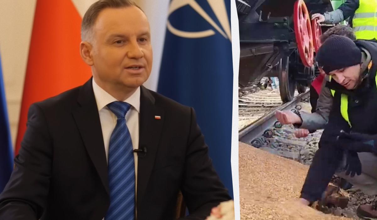 Дуда висловився про кризу на кордоні з Україною / Колаж УНІАН / Скриншоти Дуда висловився про кризу на кордоні з Україною / Колаж УНІАН / Скриншоти
