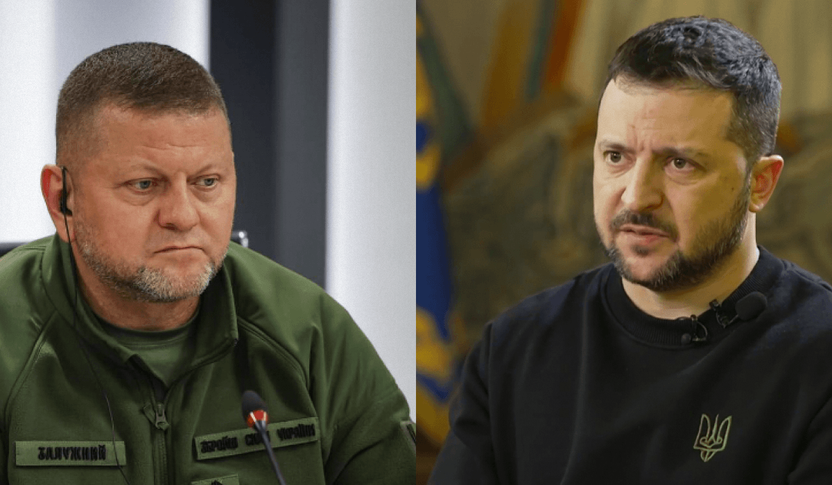 Володимир Зеленський пояснив, чому звільнив Валерія Залужного / колаж УНІАН з фото facebook.com/CinCAFU та скріншоту Володимир Зеленський пояснив, чому звільнив Валерія Залужного / колаж УНІАН з фото facebook.com/CinCAFU та скріншоту