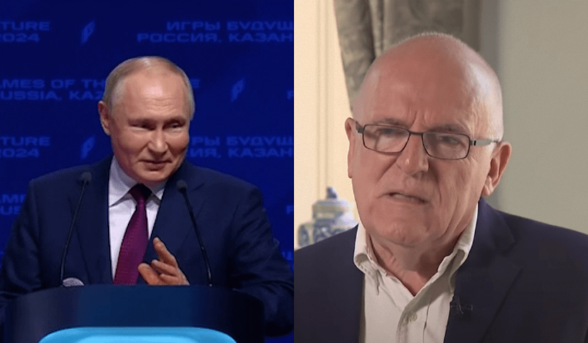 Можливо, у Володимира Путіна хвороба Паркінсона, вважає Річард Дірлав / колаж УНІАН зі скріншотів Можливо, у Володимира Путіна хвороба Паркінсона, вважає Річард Дірлав / колаж УНІАН зі скріншотів