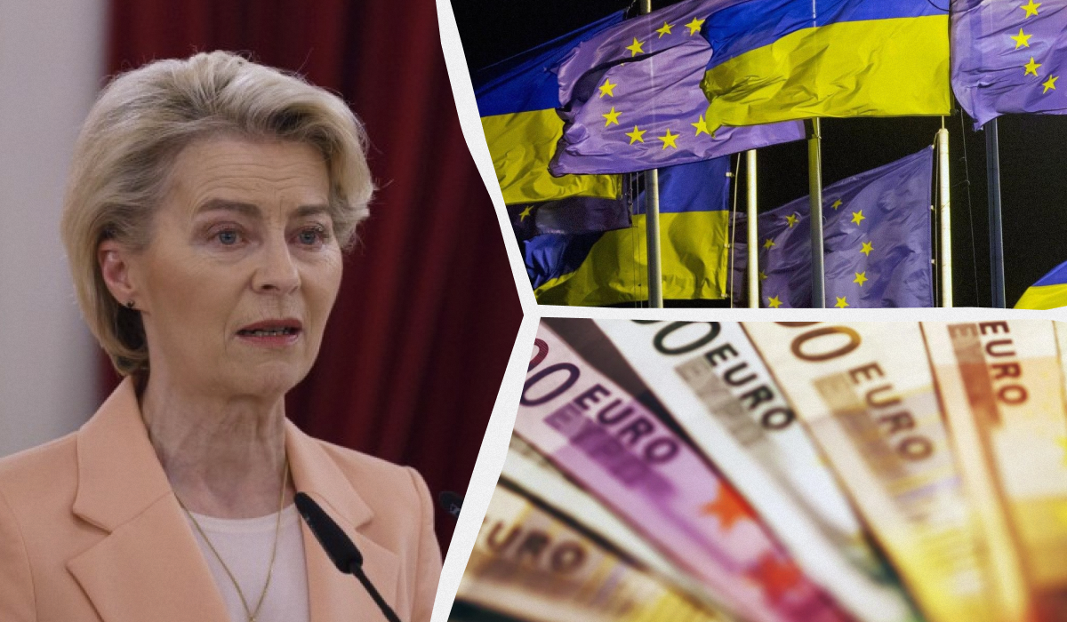 Фон дер Ляєн повідомила деталі першого траншу макрофінансової допомоги / колаж УНІАН, фото УНІАН, president.gov.ua, ua.depositphotos.com Фон дер Ляєн повідомила деталі першого траншу макрофінансової допомоги / колаж УНІАН, фото УНІАН, president.gov.ua, ua.depositphotos.com