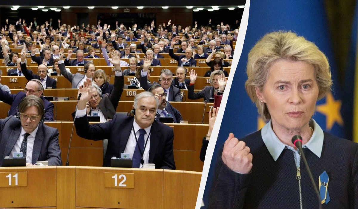 Цього року буде переобрано Європарламент, каже фон дер Ляєн / колаж УНІАН, фото УНІАН, REUTERS Цього року буде переобрано Європарламент, каже фон дер Ляєн / колаж УНІАН, фото УНІАН, REUTERS