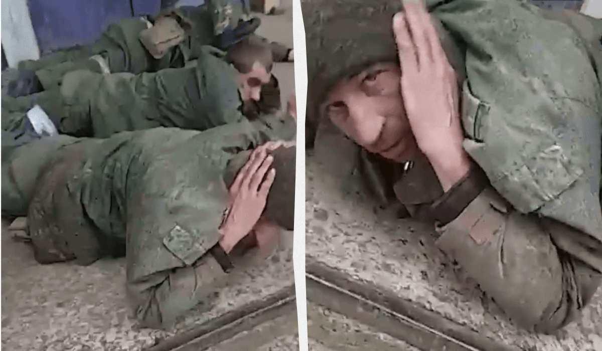Перші полонені повномасштабної війни / колаж УНІАН, кадри з відео Перші полонені повномасштабної війни / колаж УНІАН, кадри з відео