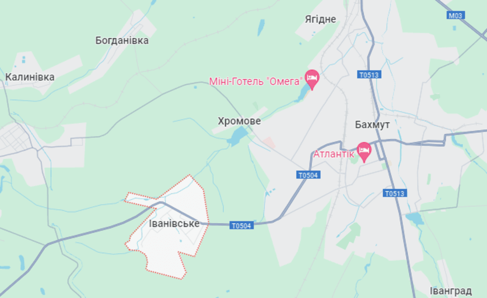 Ось де знаходиться Іванівське на карті України / скріншот Ось де знаходиться Іванівське на карті України / скріншот
