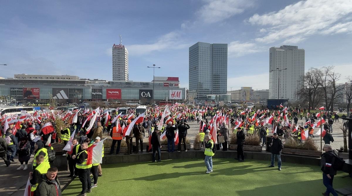У Варшаві масово протестують фермери / polsatnews.pl.