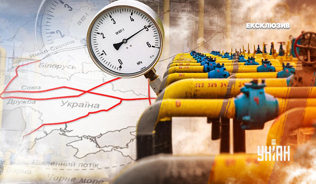 Дискусія про припинення транзиту російського газу українською газотранспортною системою триває давно / колаж УНІАН