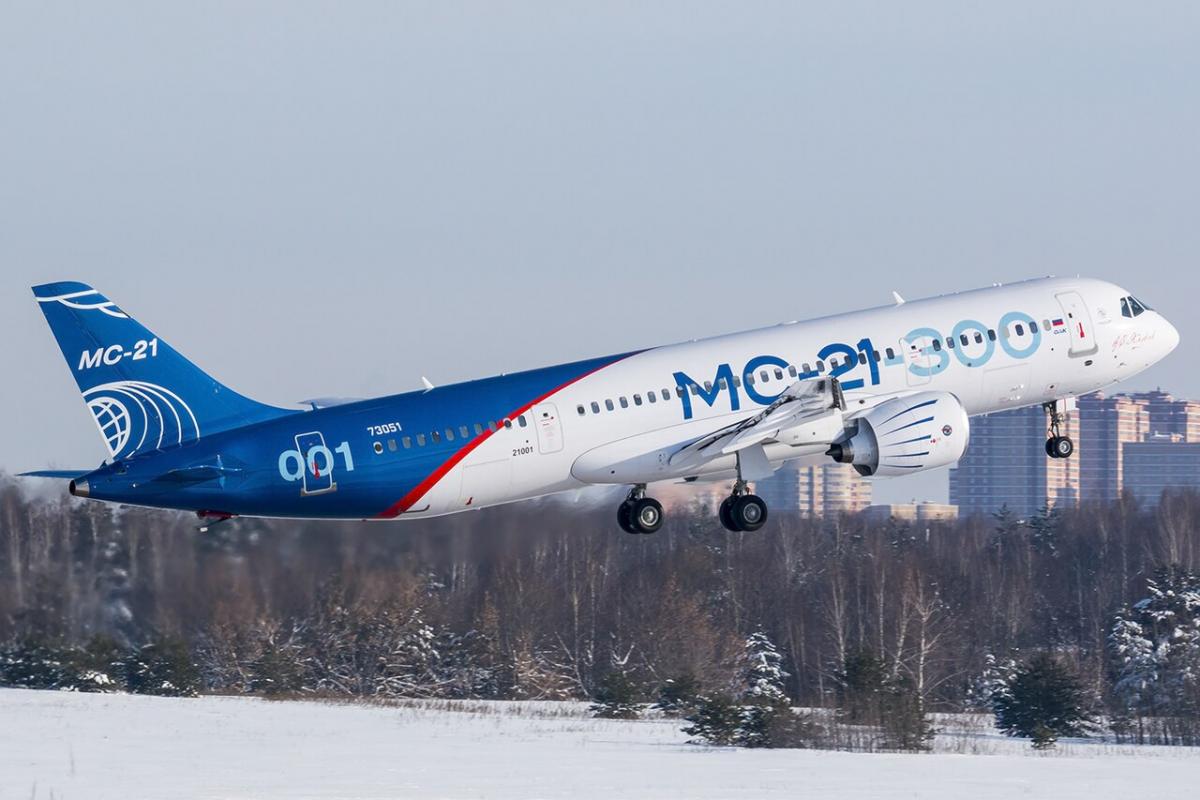 Повномасштабне серійне виробництво російського МС-21 відкладається на роки / фото Вікіпедія Повномасштабне серійне виробництво російського МС-21 відкладається на роки / фото Вікіпедія