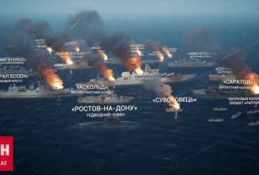 Мапа "могил" російських кораблів: сили оборони показали місця затонулих кораблів РФ