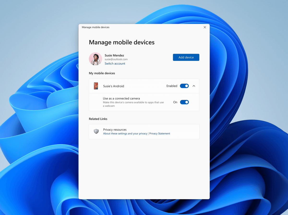 Новая функция Windows: как превратить свой Android-смартфон в веб-камеру Новая функция Windows: как превратить свой Android-смартфон в веб-камеру