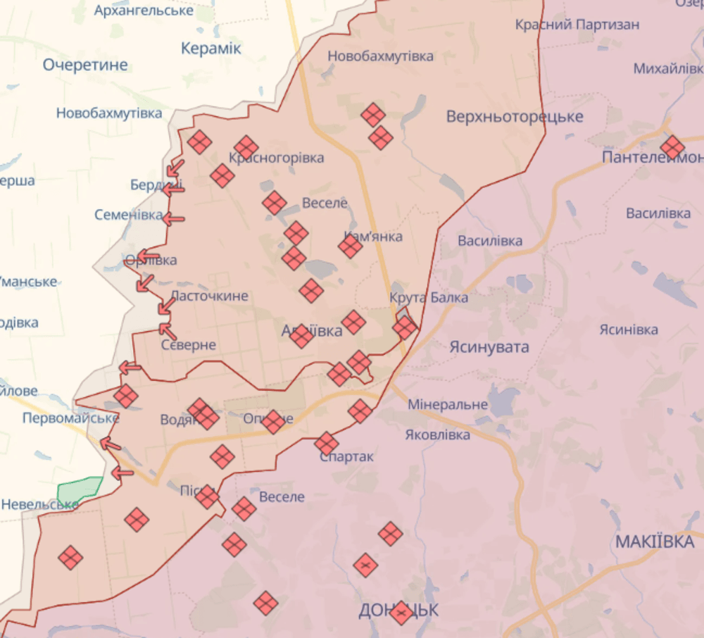 Активно йде війна в Україні, - карта бойових дій зараз має такий вигляд / скріншот з deepstatemap.live Активно йде війна в Україні, - карта бойових дій зараз має такий вигляд / скріншот з deepstatemap.live