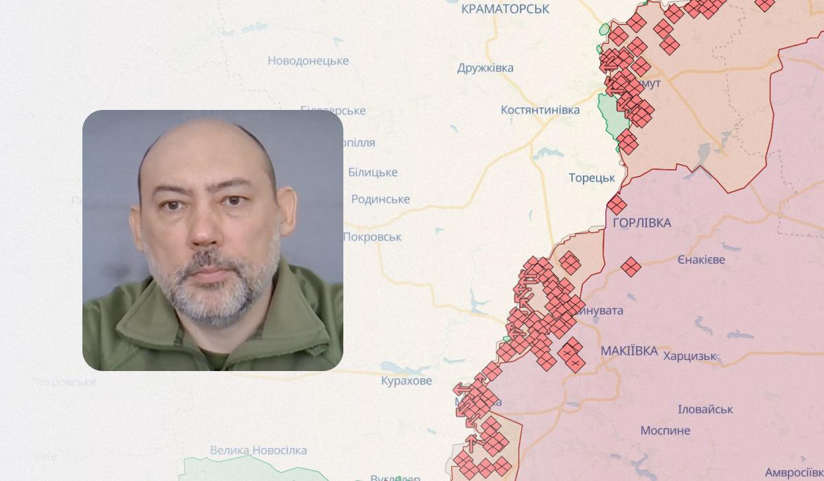 Лиховій розповів про поточну ситуацію на передовій / колаж УНІАН, фото DeepState, скріншот Лиховій розповів про поточну ситуацію на передовій / колаж УНІАН, фото DeepState, скріншот