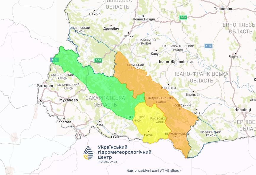 У Карпатах сьогодні можливі лавини / фото Укргідрометцентр У Карпатах сьогодні можливі лавини / фото Укргідрометцентр