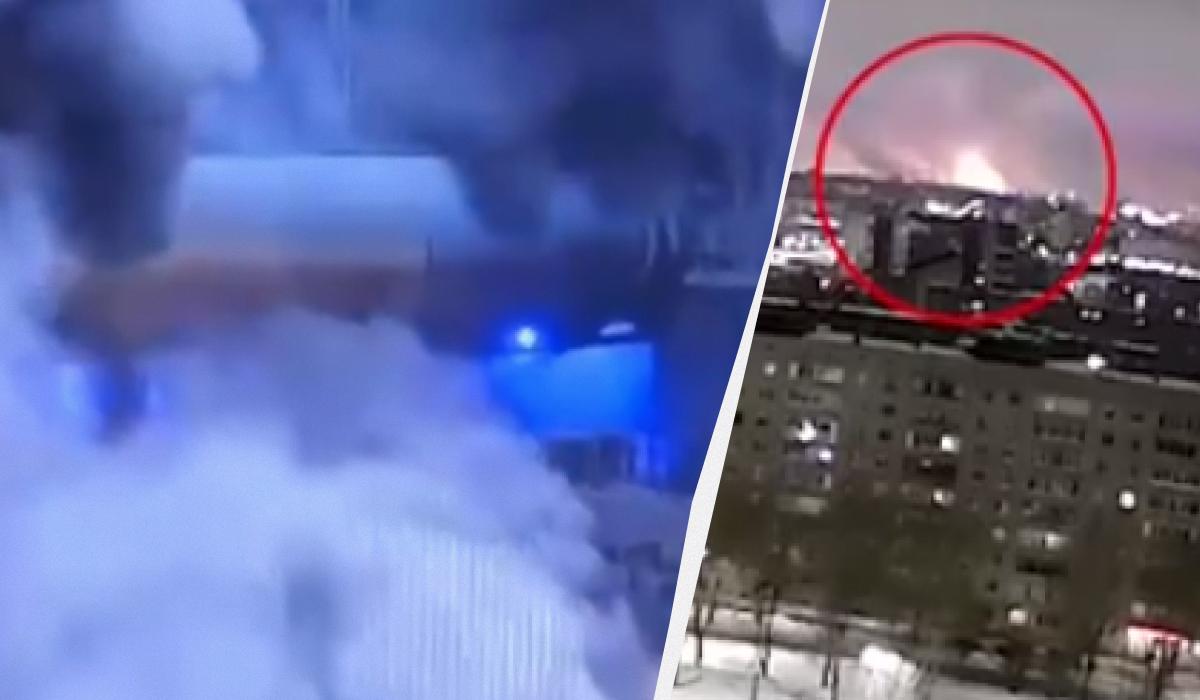 Удар по заводу в Череповцях / Колаж УНІАН / Скріншоти Удар по заводу в Череповцях / Колаж УНІАН / Скріншоти