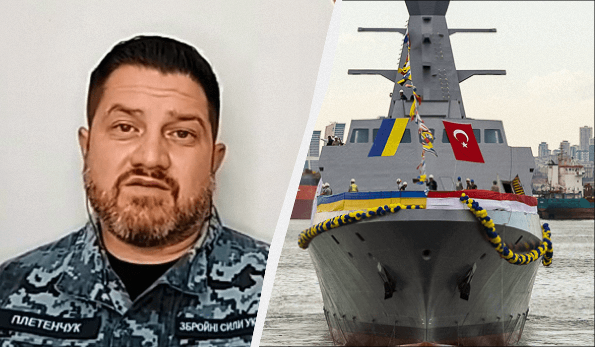 Дмитро Плетенчук розповів про ситуацію з новим корветом ВМС / колаж УНІАН, фото wikipedia.org, кадр з відео Дмитро Плетенчук розповів про ситуацію з новим корветом ВМС / колаж УНІАН, фото wikipedia.org, кадр з відео