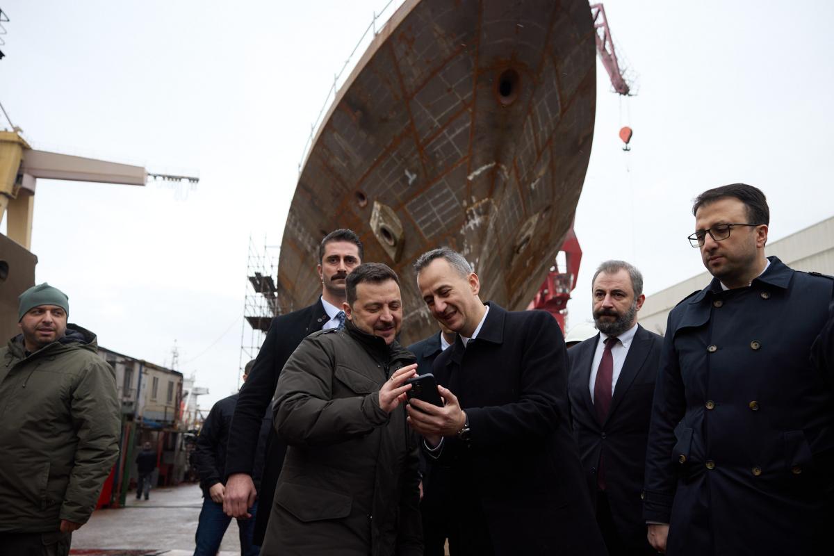 Перший корвет "Ada" спустили на воду восени 2022 року / Офіс президента Перший корвет "Ada" спустили на воду восени 2022 року / Офіс президента