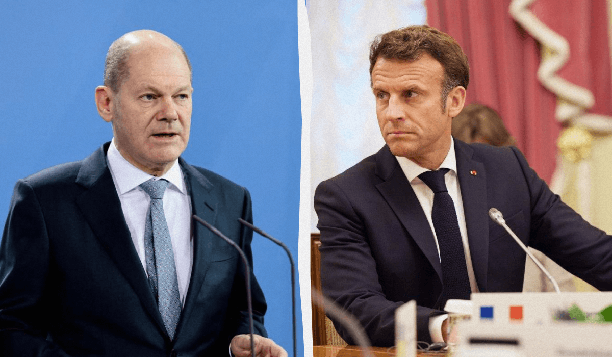 Olaf Scholz and Emmanuel Macron are very different people /  collage, photo , REUTERS