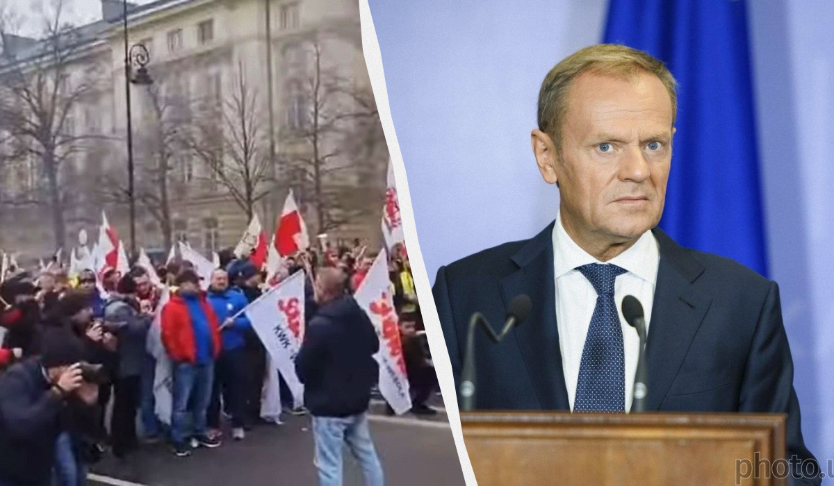 Туск не смог успокоить фермеров / коллаж УНИАН, фото УНИАН, кадр из видео Туск не смог успокоить фермеров / коллаж УНИАН, фото УНИАН, кадр из видео