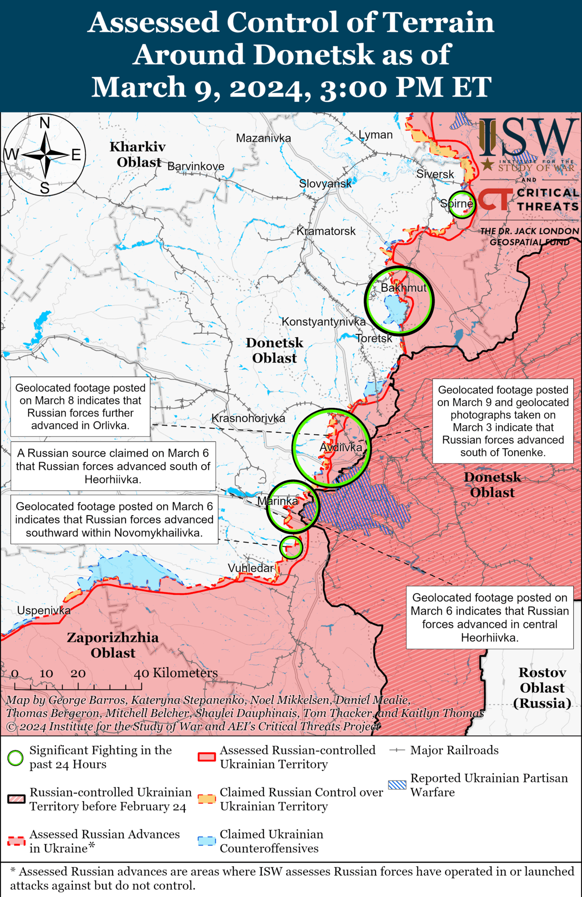 Свіжа карта бойових дій в Україні / карта understandingwar.org Свіжа карта бойових дій в Україні / карта understandingwar.org