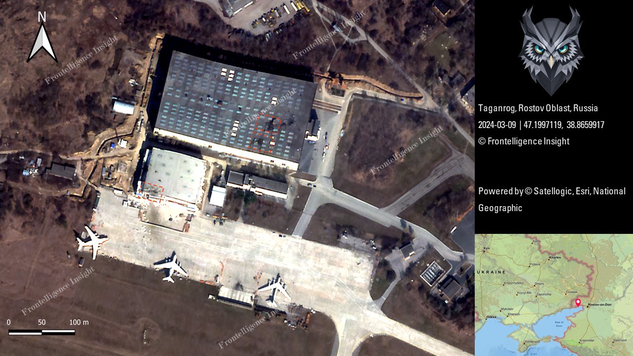 Ще один супутниковий знімок після атаки в Таганрозі / фото twitter.com/Tatarigami_UA