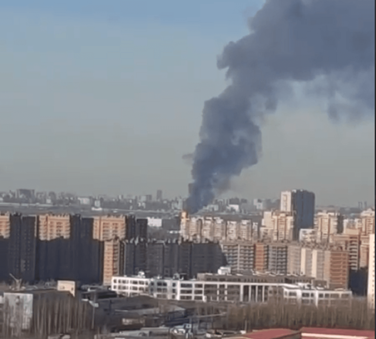 В Питере пожар на ТЭЦ / скриншот с видео В Питере пожар на ТЭЦ / скриншот с видео