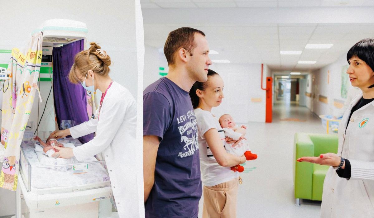 Домой девочку выписали с массой тела в 2,5 килограмма / коллаж УНИАН, фото Львовского областного перинатального центра Домой девочку выписали с массой тела в 2,5 килограмма / коллаж УНИАН, фото Львовского областного перинатального центра