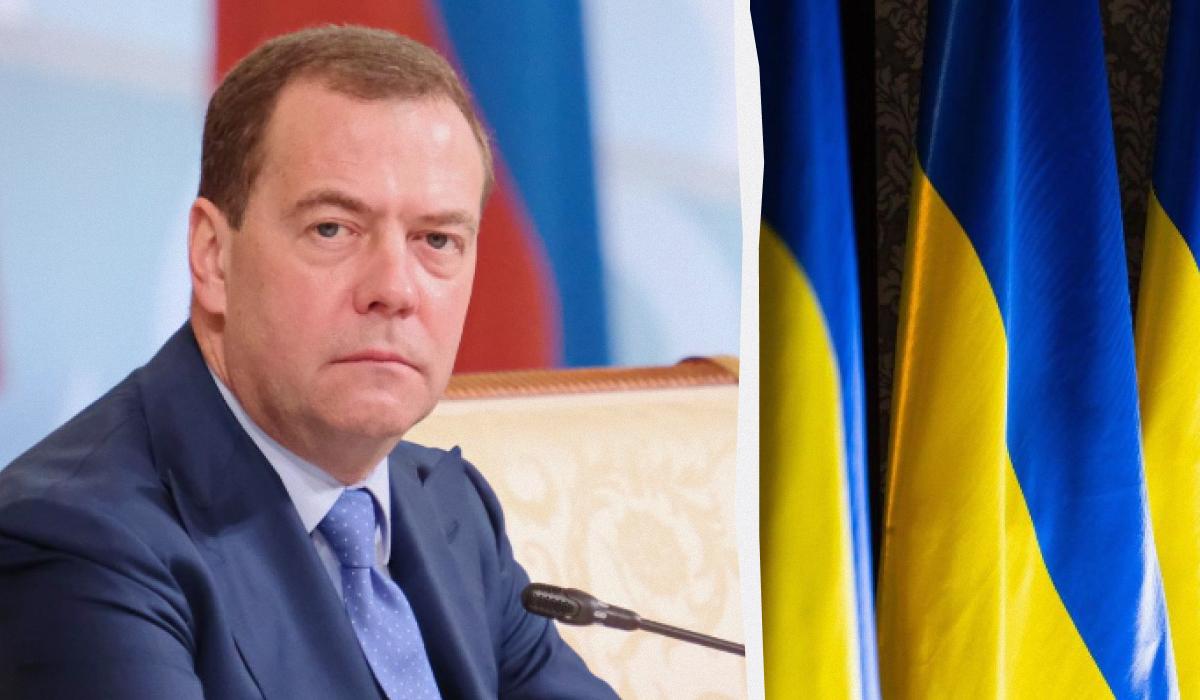 Дмитро Медведєв розповів, як Росія хоче поневолити Україну / колаж з фото ua.depositphotos.com та УНІАН (В'ячеслав Ратинський) Дмитро Медведєв розповів, як Росія хоче поневолити Україну / колаж з фото ua.depositphotos.com та УНІАН (В'ячеслав Ратинський)
