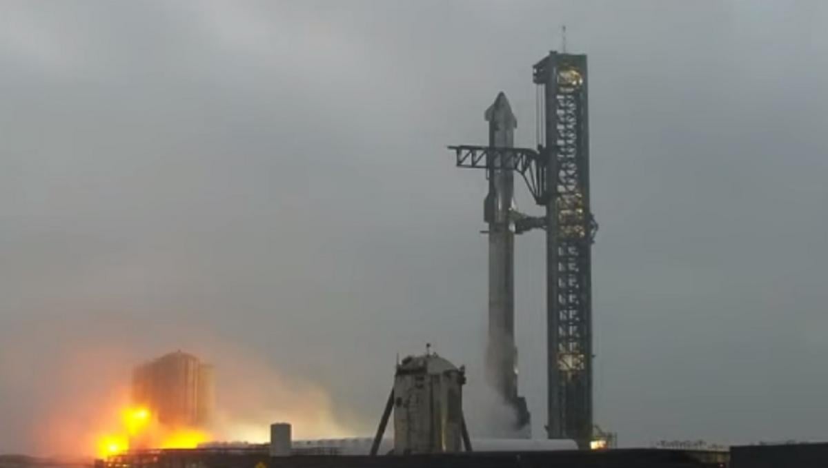 SpaceX осуществила третью попытку запуска в космос многоразовой транспортной системы Starship / скриншот SpaceX осуществила третью попытку запуска в космос многоразовой транспортной системы Starship / скриншот